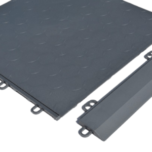 Dynotile Interlocking Garage Floor Tiles Slate Grey Edge 1