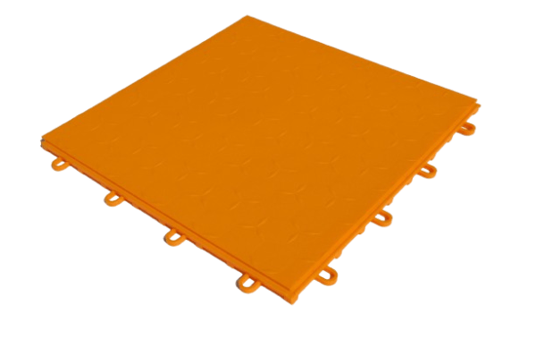 Dynotile Interlocking Garage Floor Tiles mandarin orange 1
