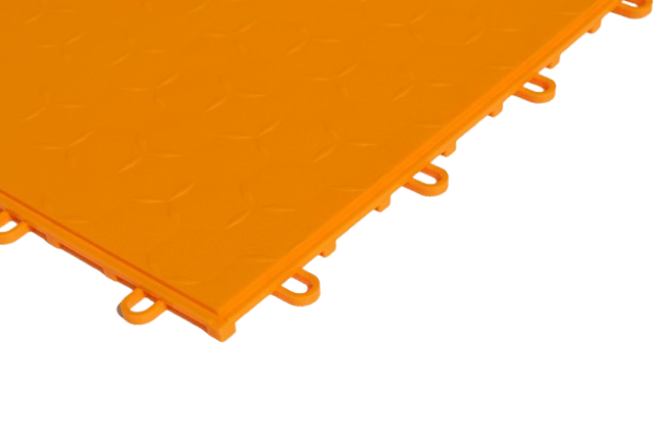 Dynotile Interlocking Garage Floor Tiles mandarin orange 2