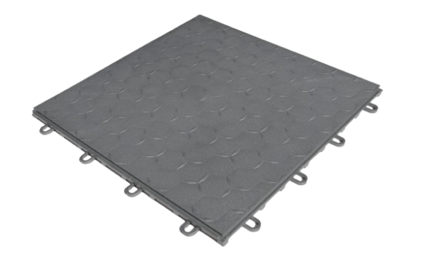 Dynotile Interlocking Garage Floor Tiles platinum grey 1