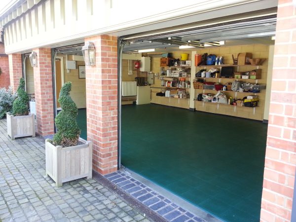 Green Dynotile Garage Floor Tiles