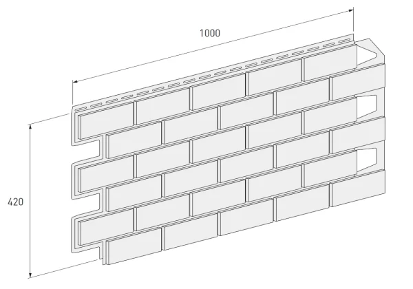 brick panel size